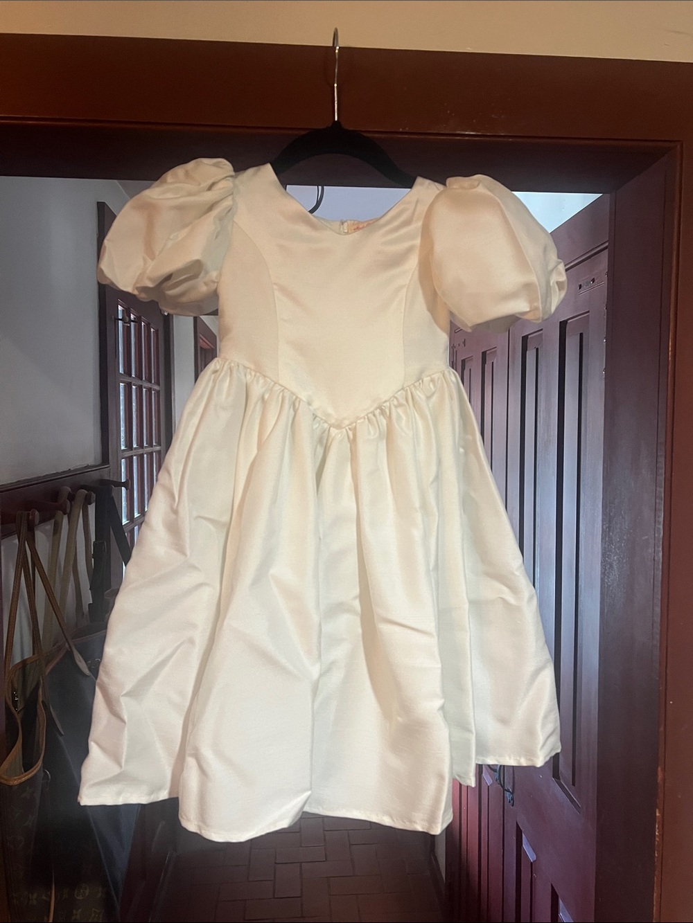 Cream flower girl dress